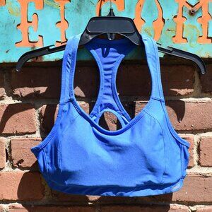 NWOT Avia Blue Sport Bra Keyhole Back Size XL